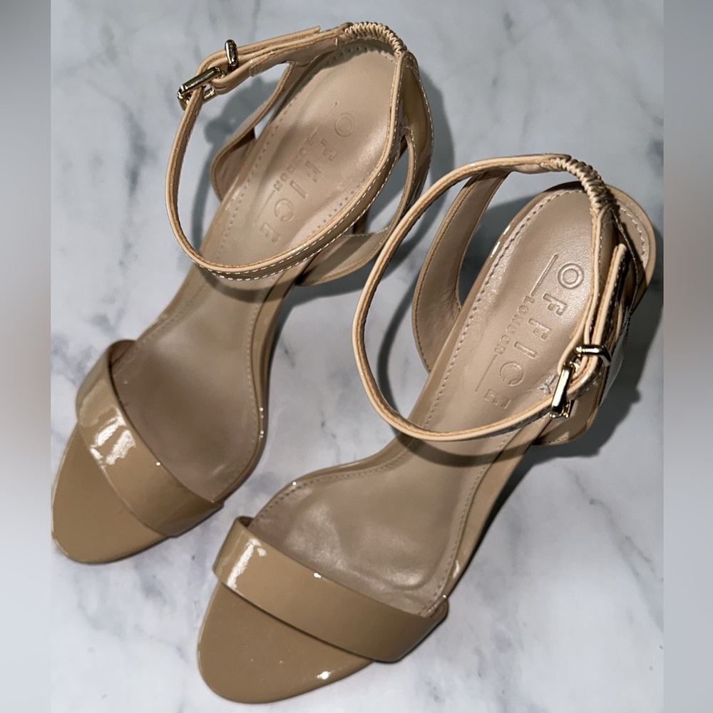 Office Official barely there high heel sandals Nude